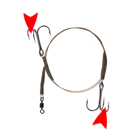 Skeater Deadbait Twin Hook Trace – Barbless 50cm