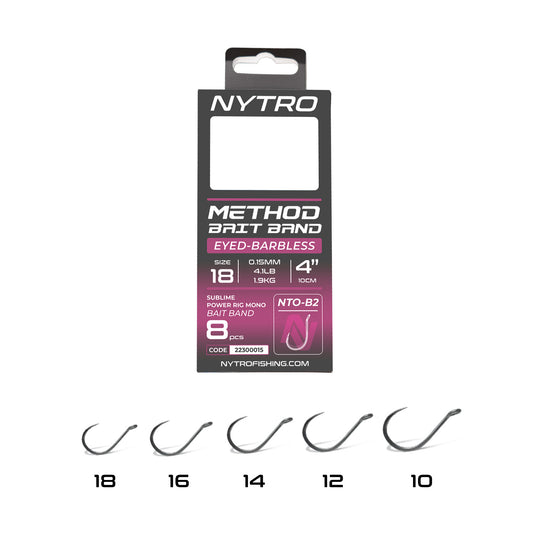 Nytro Method Latex Bait Band Hooks to Nylon