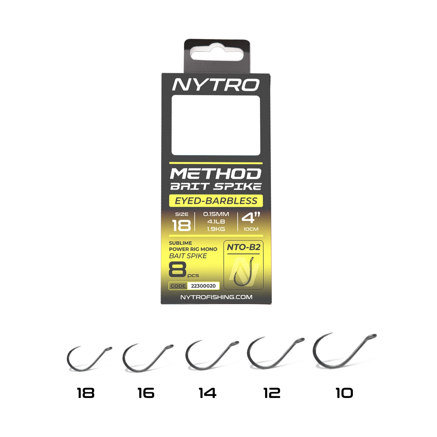 Nytro Method Bait Spike Hooks to Nylon-1