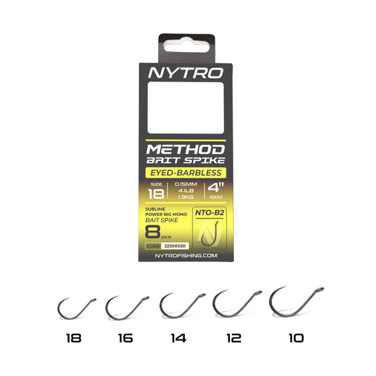 Nytro Method Bait Spike Hooks to Nylon