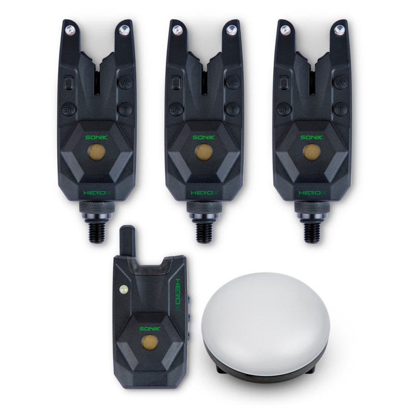 Sonik HeroX Bite Alarms + FREE BIVVY LIGHT-1
