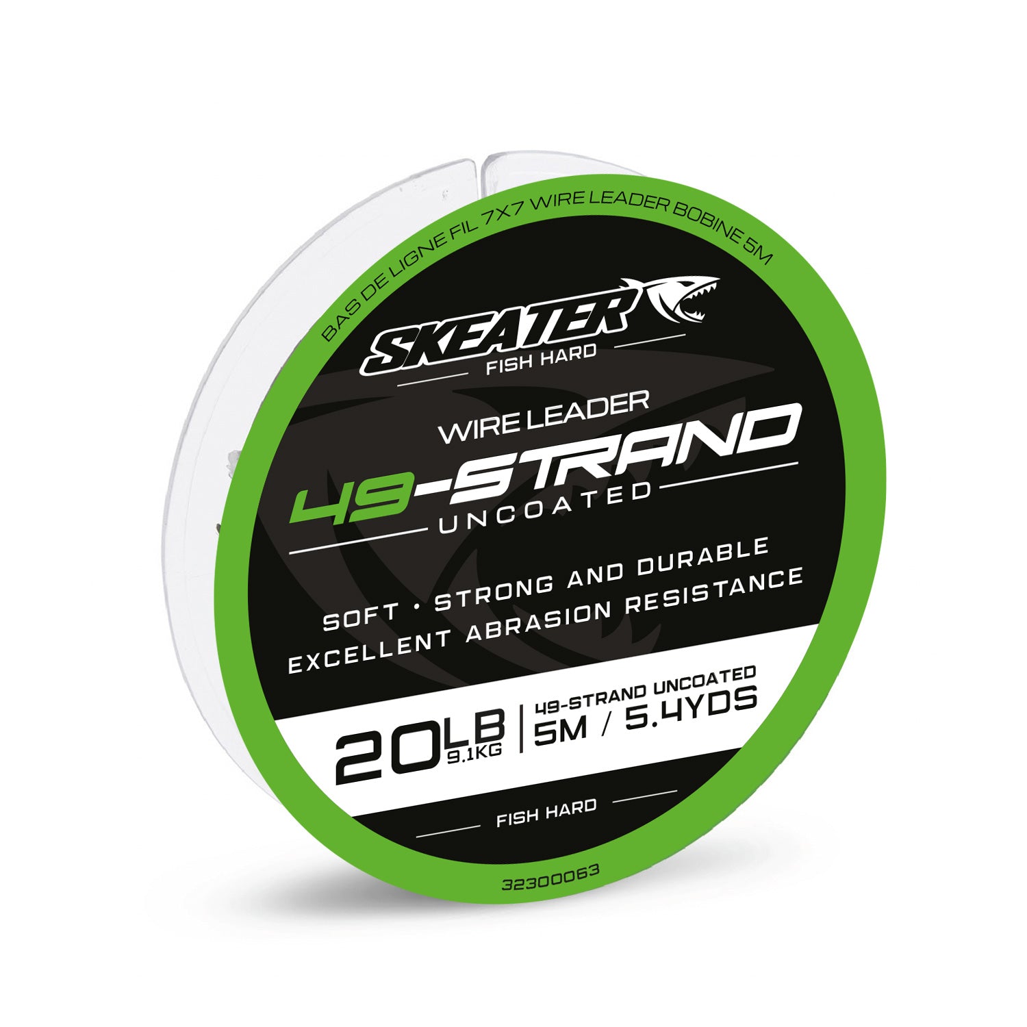 Skeater 49-Strand 7x7 Uncoated Wire Leader Material – 5m Spool
