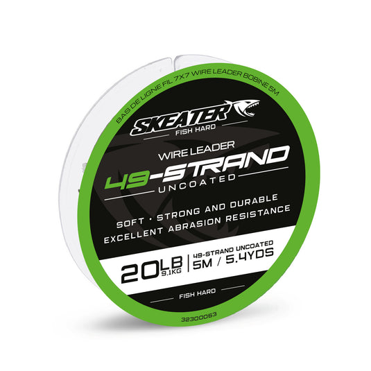 Skeater 49-Strand 7x7 Uncoated Wire Leader Material – 5m Spool