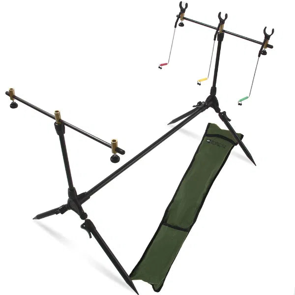 Load image into Gallery viewer, Angling Pursuits Session Pod - 3 Rod Pod with Indicators, Rod Rests and Case
