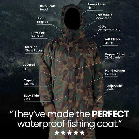 Catchdry Pro 100% Waterproof Fishing Coat