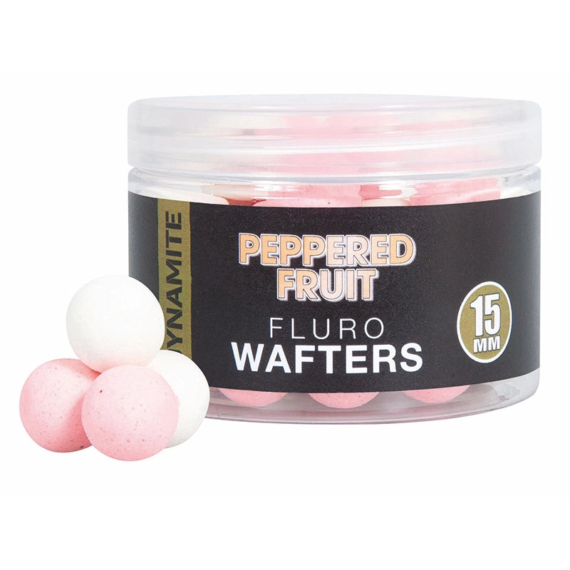 Dynamite Baits Peppered Fruit Fluro Wafters 15mm-1