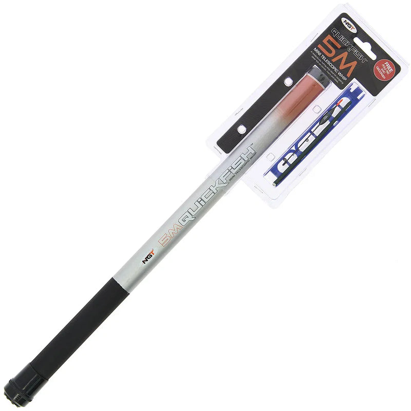 NGT Quickfish Combo - 5m Compact Whip with Rig & Disgorger-6