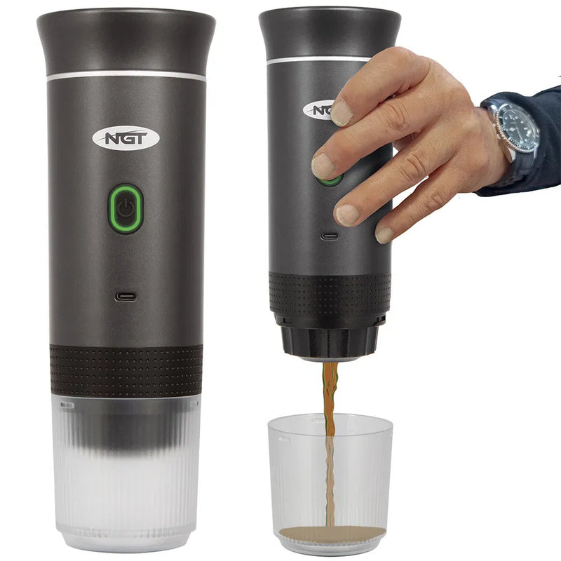 NGT Portable Espresso Coffee Machine - USB Rechargable with Full Heating and Extraction (Grey)-6