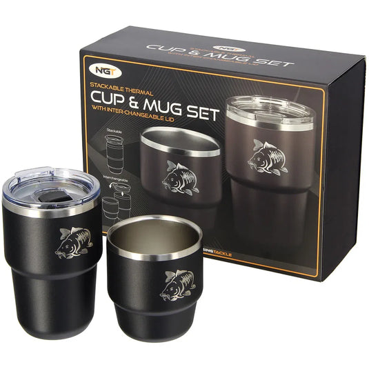 NGT Twin Mug Set - 304SS Stackable Outdoor Drink Set