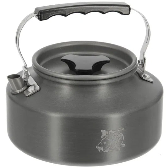 NGT Aluminium Outdoor Cook Set - 1.1 litre Kettle, Pot and Pan in Gun Metal