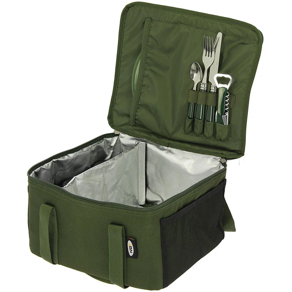 NGT Food and Brew Kit Bag - Insulated Bag with Cutlery, Mug, Pots and Plate (444)-4