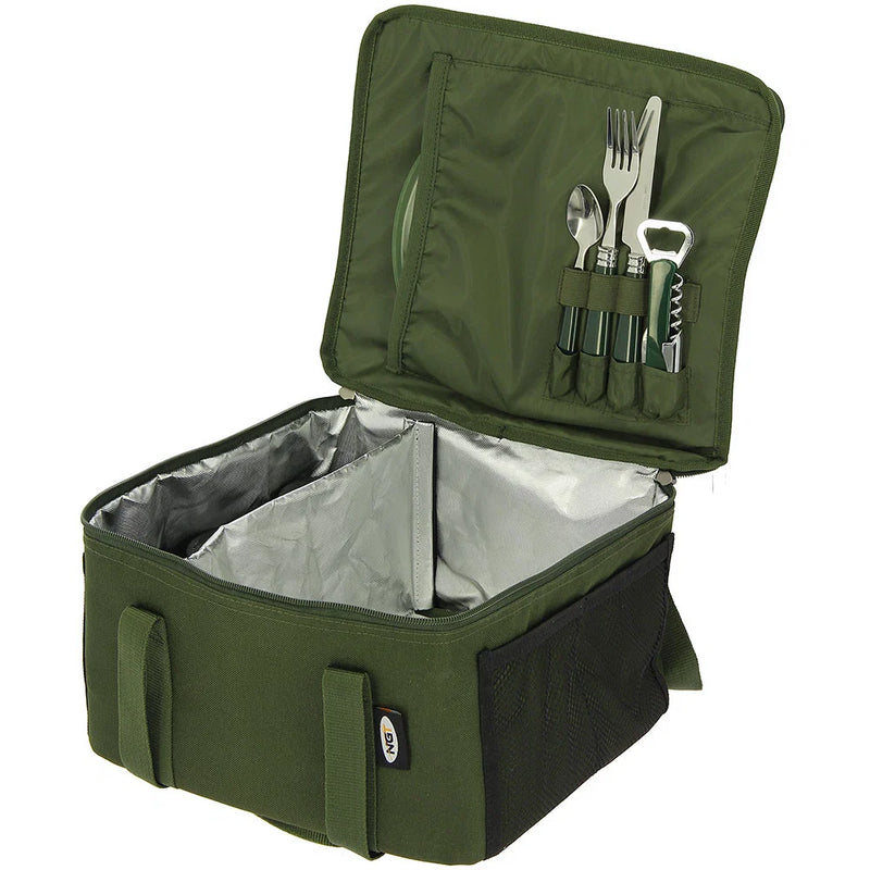 NGT Food and Brew Kit Bag - Insulated Bag with Cutlery, Mug, Pots and Plate (444)-4