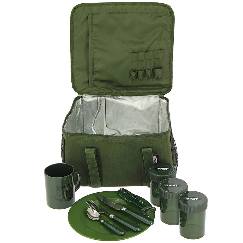 NGT Food and Brew Kit Bag - Insulated Bag with Cutlery, Mug, Pots and Plate (444)-1
