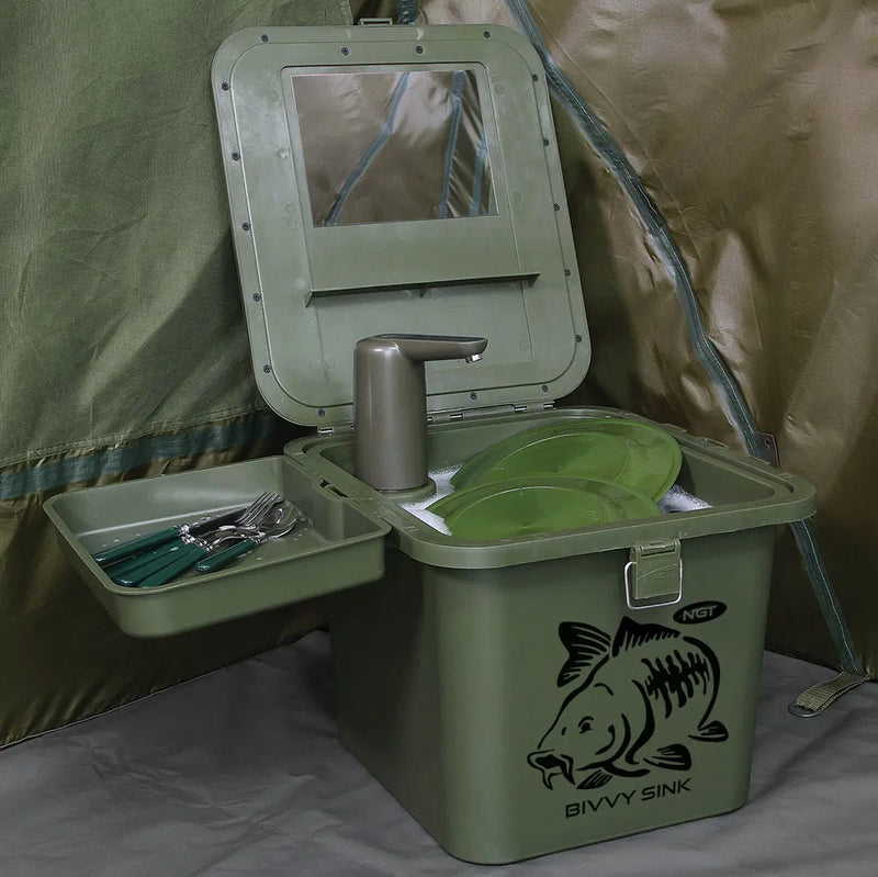NGT Bivvy Sink - Complete Outdoor Sink for Anglers-10
