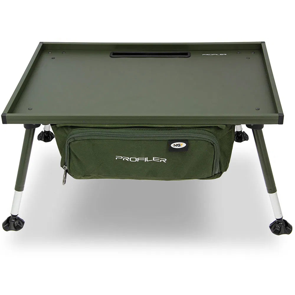 NGT Profiler Bivvy Table - Large Heavy Duty Table with Drop Down Storage Bag and Adjustable Legs-2