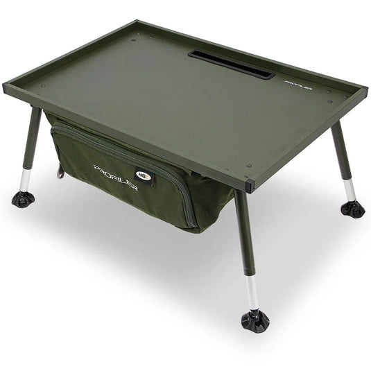 NGT Profiler Bivvy Table - Large Heavy Duty Table with Drop Down Storage Bag and Adjustable Legs