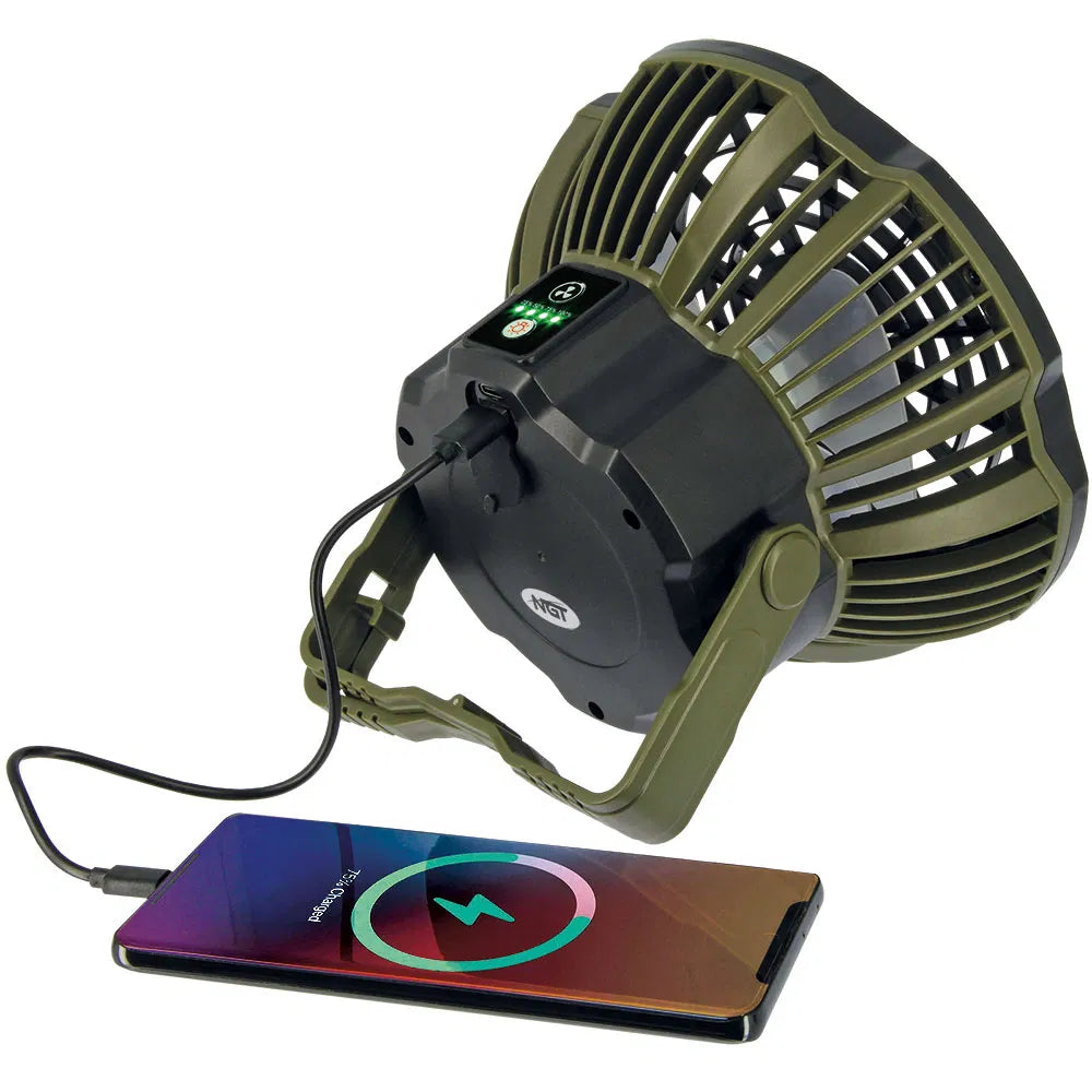 NGT XL Fan - USB Rechargeable Fan with Light and Powerbank-4