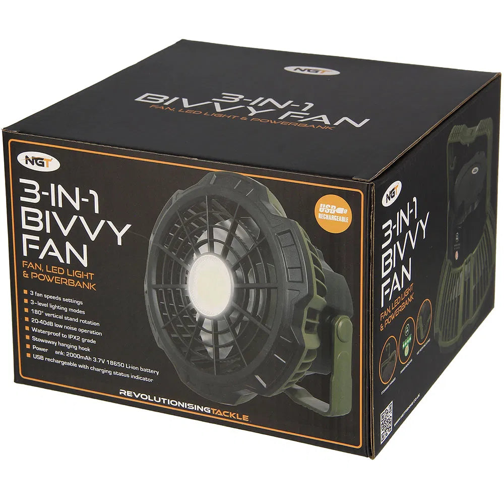 NGT XL Fan - USB Rechargeable Fan with Light and Powerbank-2