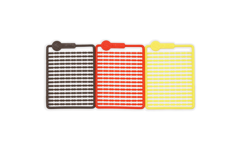 Load image into Gallery viewer, Tackle Guru - Micro Hair Stops - Red Brown Yellow
