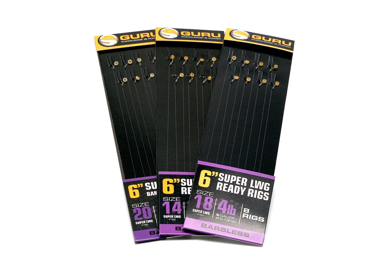 Tackle Guru - LWG Bait Band Rigs 6" | Size 18 4lb (0.13mm)-1