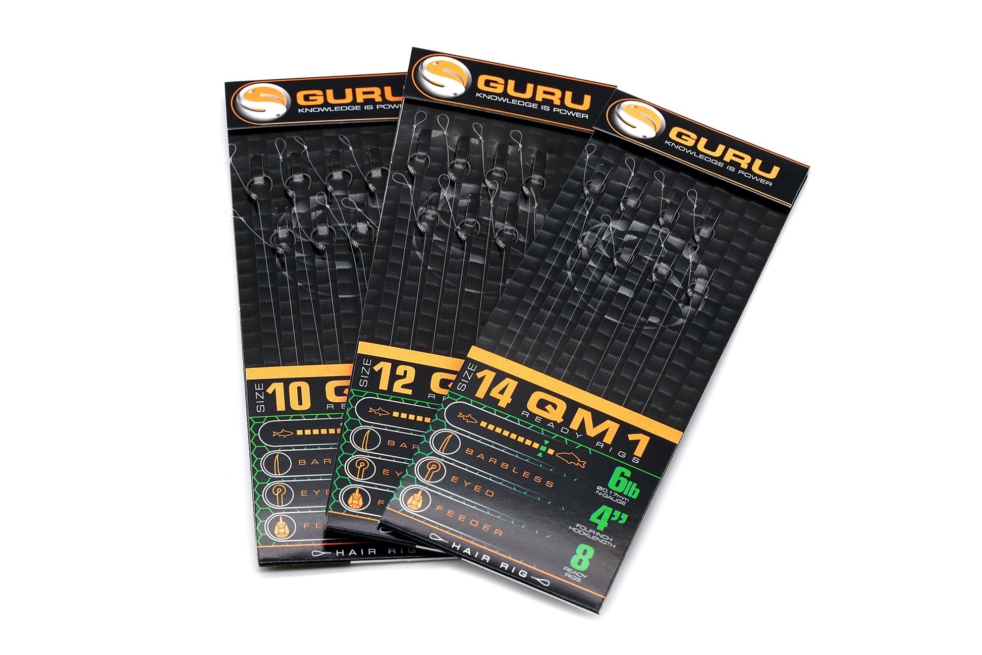 Tackle Guru - QM1 Standard Hair Rigs 4" | 14 (0.17mm)-1