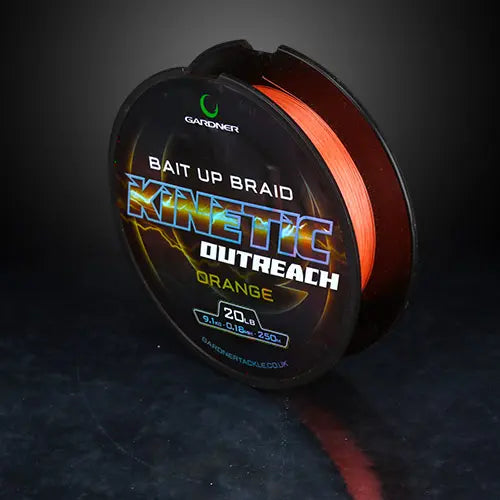 Gardner Kinetic Outreach Bait-Up Braid 250m 0.18mm (Orange)-1