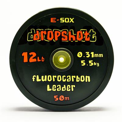 E-Sox Dropshot Fluorocarbon Leader , 12lb-1