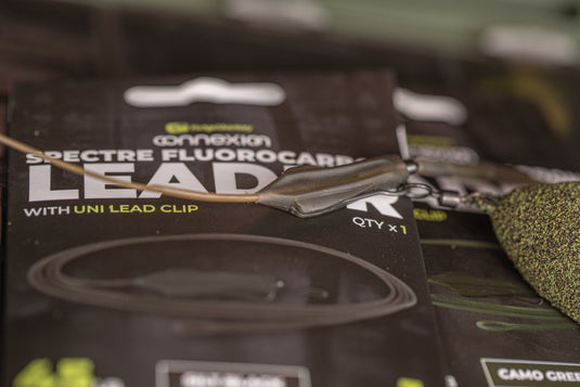 RidgeMonkey Connexion Spectre Fluorocarbon Uni Lead Clip Leader (3-pack no outer packaging)