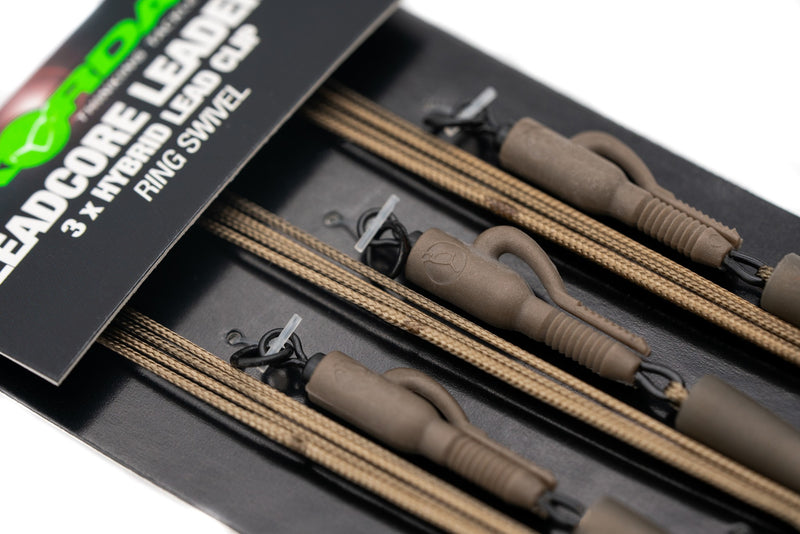 Kable Leadcore Leader Hybrid Lead Clip Ring Swivel Weed 1m-4