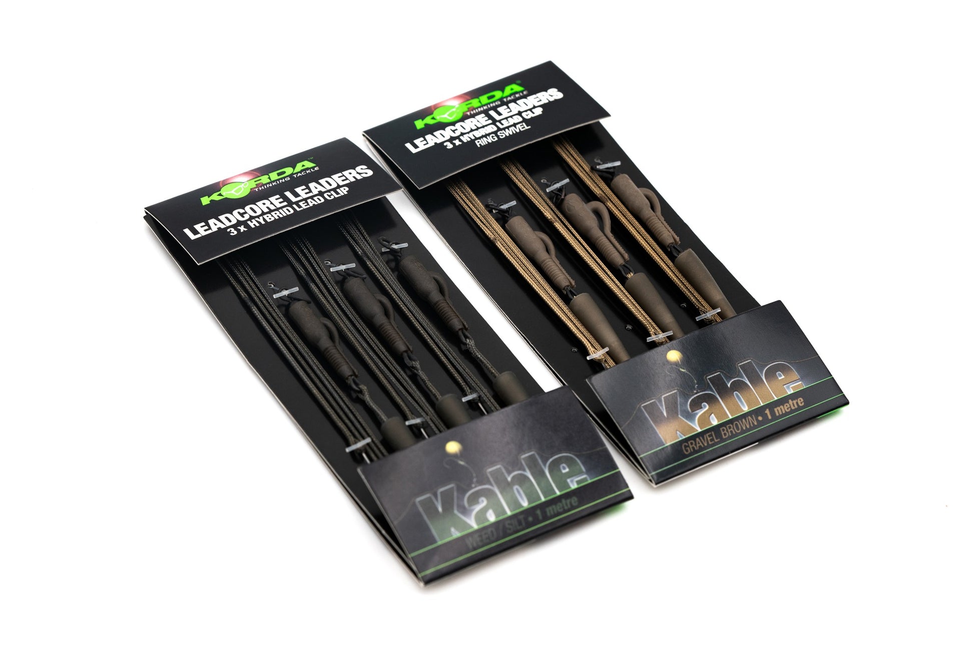 Kable Leadcore Leader Hybrid Lead Clip Ring Swivel Weed 1m-5