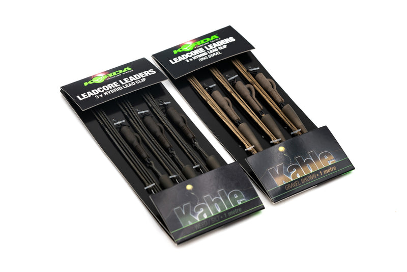 Kable Leadcore Leader Hybrid Lead Clip Ring Swivel Weed 1m-5
