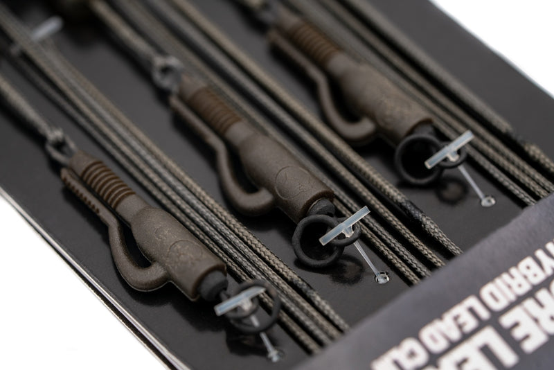 Kable Leadcore Leader Hybrid Lead Clip Ring Swivel Weed 1m-2