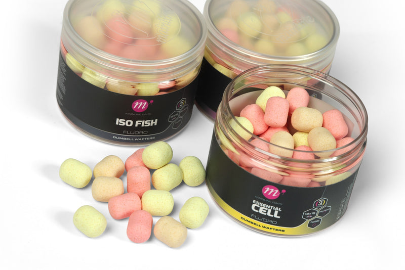 Mainline Baits Fluoro Dumbell Wafters 12 x 15mm - Mixed Colours-2
