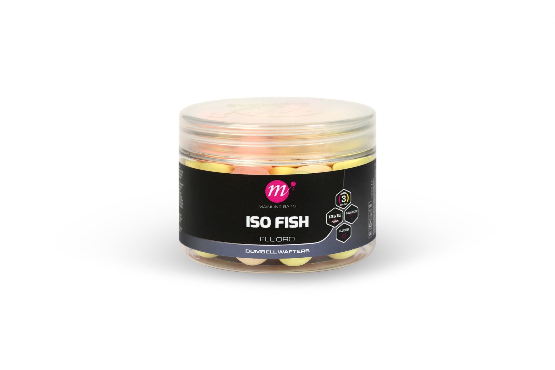 Mainline Baits Fluoro Dumbell Wafters 12 x 15mm - Mixed Colours-6