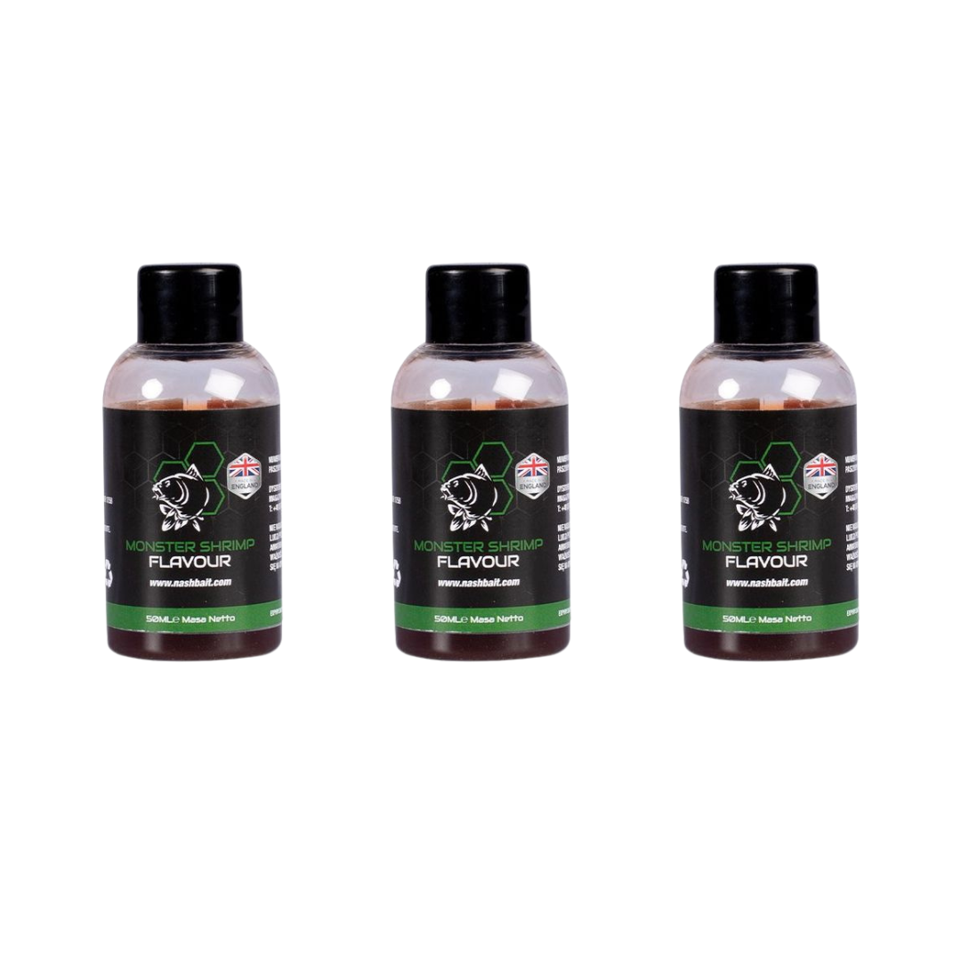 Nash Bait Monster Shrimp Flavour 150ml (triple pack deal)-1