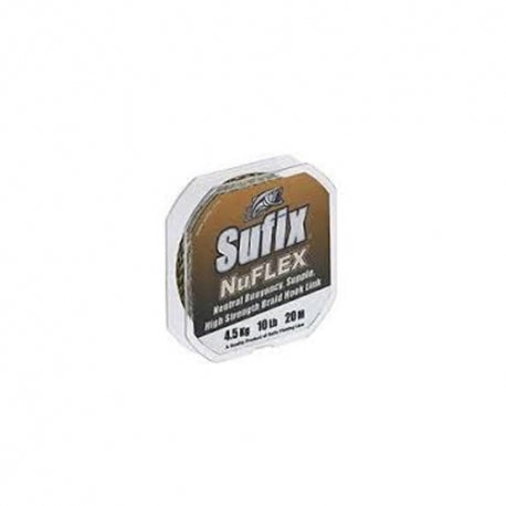 Sufix Nuflex Neutral Buoyancy Supple High Strength Braid Hook Link 20m 10lb-1