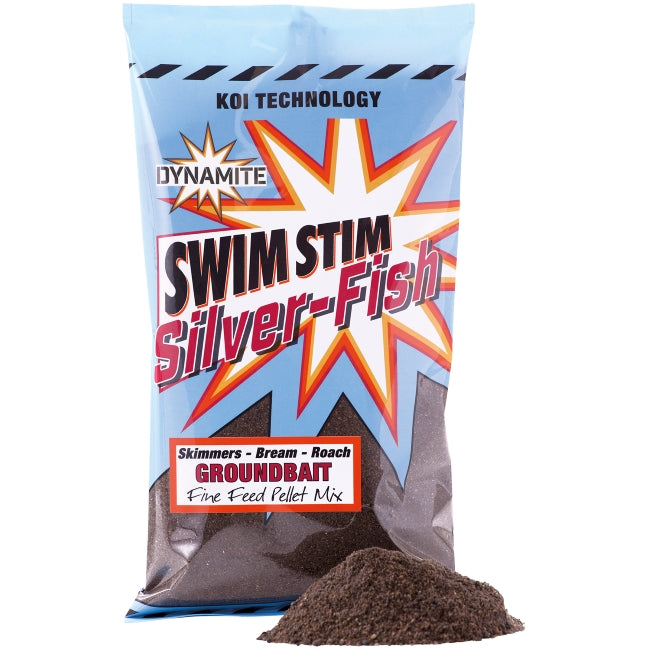 Dynamite Swim Stim Silver-Fish Groundbait Dark 900g-1