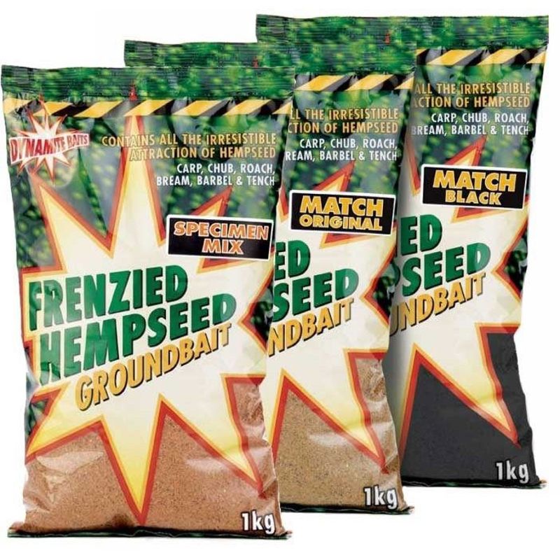 Dynamite Baits Frenzied Hemp Groundbait - Match Original - 1kg-1