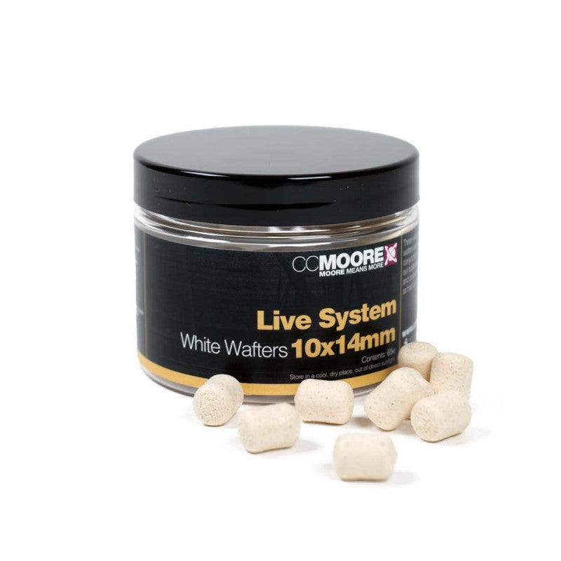 CC Moore Live System White Dumbell Wafters 10x14mm-1