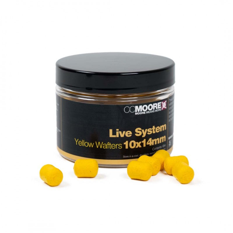 CC Moore Live System Yellow Dumbell Wafters 10x14mm-1