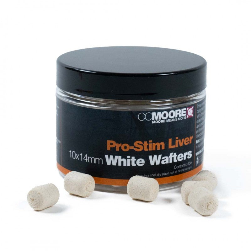 CC Moore Pro-Stim Liver White Dumbell Wafters 10x14mm-1