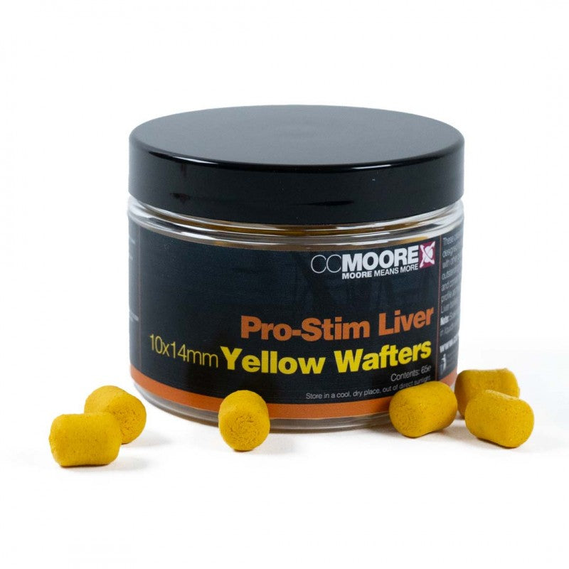Pro-Stim Liver Yellow Dumbell Wafters 10x14mm-1