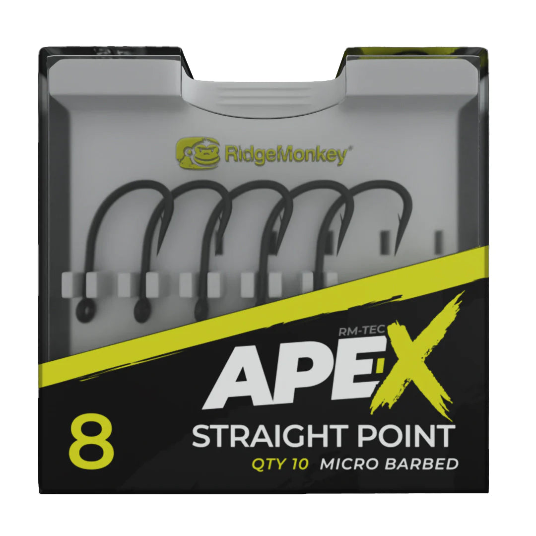 RidgeMonkey Ape-X Straight Point Barbed - Size 8-1